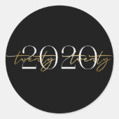 Elegant 2020 Abschluss Sticker (Vorderseite)