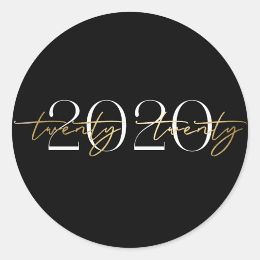 Elegant 2020 Abschluss Sticker (Vorderseite)