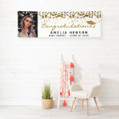 Elegant 2022 Gold Confetti Graduate Foto Banner (Insitu)