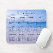 Elegant 2023 Calendar Beach Hintergrund | Mousepad (Mit Mouse)