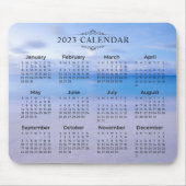 Elegant 2023 Calendar Beach Hintergrund | Mousepad (Vorne)