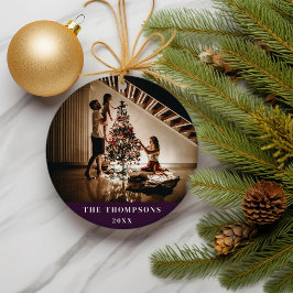 Elegant 2023 Family Foto Minimalistisch Lila Moder Keramik Ornament