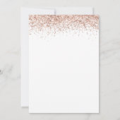 Elegant 2024 Abschluss Rose Gold Glitzer Einladung (Rückseite)