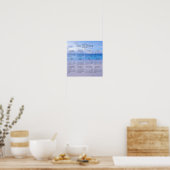 Elegant 2024 Calendar Beach Hintergrund | Poster (Küche)