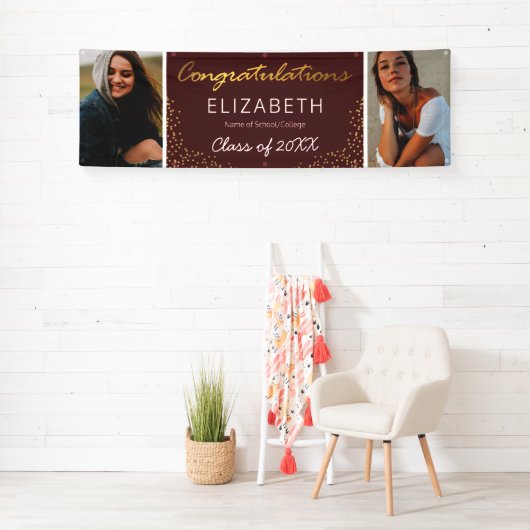 Elegant 2025 Abschluss 2 Foto Banner (Insitu)