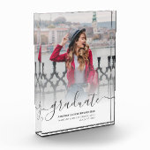 Elegant 2025 Abschluss Script Fotoblock (Links)