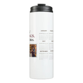 Elegant 2025 Family Foto Collage Kalender Thermosbecher