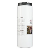 Elegant 2025 Family Foto Collage Kalender Thermosbecher (Rückseite)