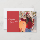 Elegant 2025 Foto Abschluss Einladung (Rückseite)