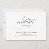 Elegant 2025 Graduate in Script Foto Abschluss Einladung (Rückseite)