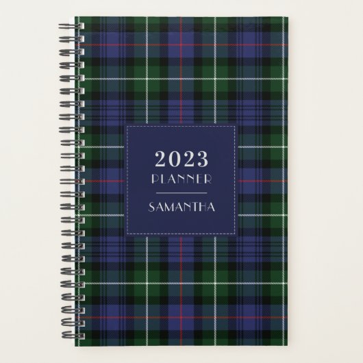 Elegant 2025 Kariert Tartan Clan MacKenzie Rustic Planer (Vorderseite)