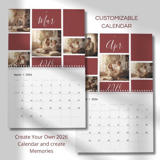 Elegant 2026 Family Photo Calendar  Kalender