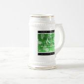 Elegant 20. 38. 55. Emerald Wedding Jubiläum Bierglas (VorderseiteRechts)
