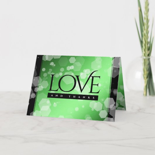 Elegant 20. 38. 55. Emerald Wedding Jubiläum Dankeskarte (Vorderseite)