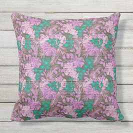 Elegant 20"X20" floral on wood Trendy Popular Kissen