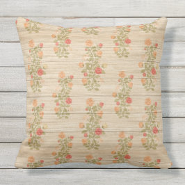 Elegant 20"X20" floral on wood Trendy Popular Kissen