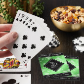 Elegant 20th Emerald Wedding Anniversary Spielkarten (In Situ)