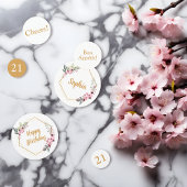 Elegant 21. Geburtstagstisch Confetti Konfetti