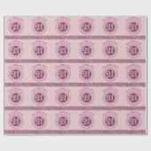 Elegant 21st Birthday Rose Gold Glitter & Stripes Geschenkpapier (Flach)