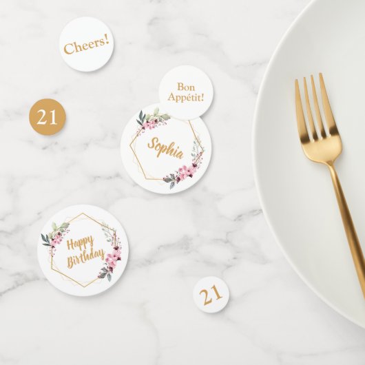 Elegant 21st Birthday Table Confetti Konfetti (Gruppe)