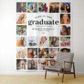 Elegant 24 Foto Collage Abschluss Tapestry Wandteppich (Beispiel)