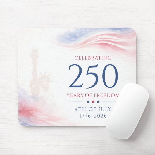Elegant 250th American Independence Day 4th July Mousepad (Mit Mouse)