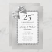 Elegant 25 Jahre Einladung (Vorne/Hinten)