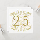 Elegant 25 Jahre Karte (Vorderseite/Rückseite Beispiel)