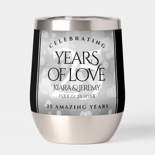 Elegant 25. Silberhochzeit (Rückseite)