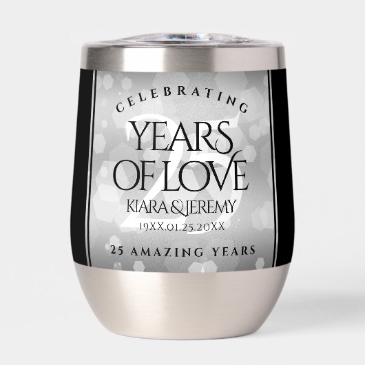 Elegant 25. Silberhochzeit (Vorderseite)