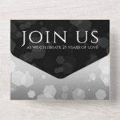 Elegant 25. Silberhochzeit All In One Einladung (Rückseite)