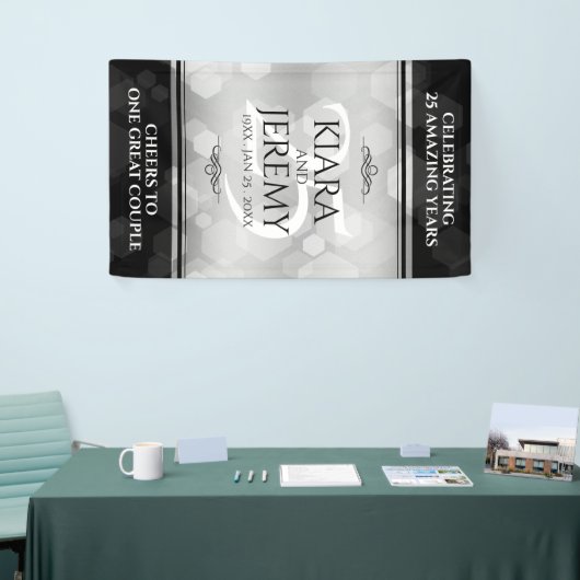 Elegant 25. Silberhochzeit Banner (Messeveranstaltung)