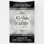 Elegant 25. Silberhochzeit Banner (Vertikal)