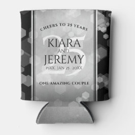 Elegant 25. Silberhochzeit Dosenkühler