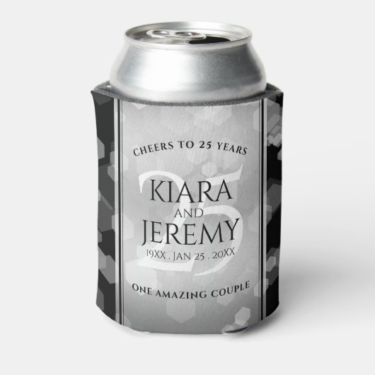 Elegant 25. Silberhochzeit Dosenkühler (Kanne Rückseite)