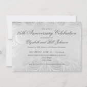 Elegant 25. Silberhochzeit Einladung (Vorderseite)