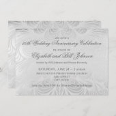 Elegant 25. Silberhochzeit Einladung (Vorne/Hinten)