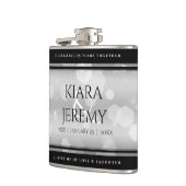 Elegant 25. Silberhochzeit Flachmann (Links)