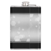 Elegant 25. Silberhochzeit Flachmann (Rückseite)