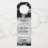 Elegant 25. Silberhochzeit Flaschenanhänger (Rückseite)