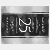 Elegant 25. Silberhochzeit Fleecedecke (Vorderseite (Horizontal))