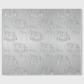 Elegant 25. Silberhochzeit Geschenkpapier (Flach)