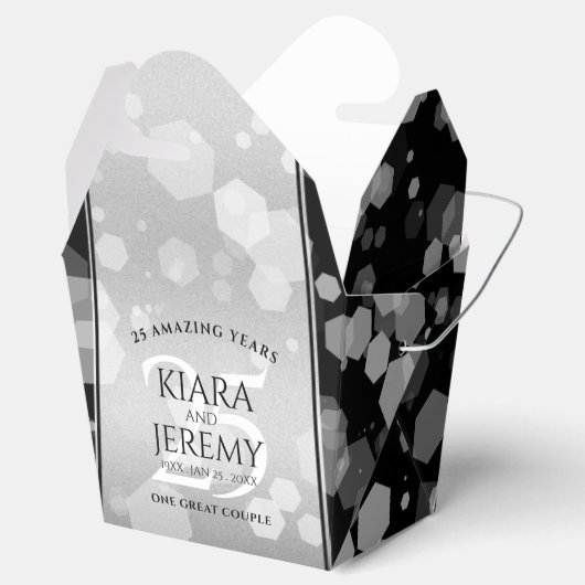 Elegant 25. Silberhochzeit Geschenkschachtel (Geöffnet)