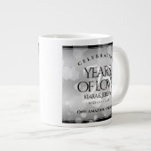 Elegant 25. Silberhochzeit Jumbo-Tasse (Vorderseite Rechts)