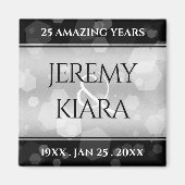 Elegant 25. Silberhochzeit Magnet (Vorne)