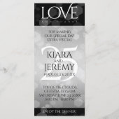 Elegant 25. Silberhochzeit Menükarte (Rückseite)