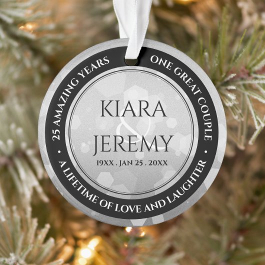 Elegant 25. Silberhochzeit Ornament (Baum)