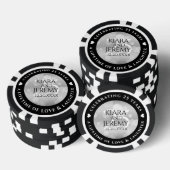Elegant 25. Silberhochzeit Pokerchips (Stapel)