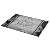 Elegant 25. Silberhochzeit Schneidebrett (Ecke)