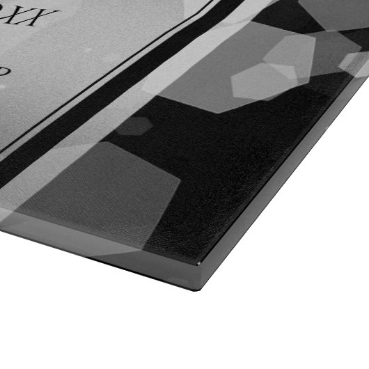 Elegant 25. Silberhochzeit Schneidebrett (Ecke)